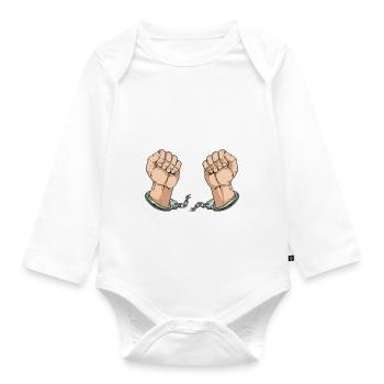 Abschiedsgeschenk Kollege Jobwechsel - Baby Bio-Langarm-Body - Weiß - Vorne