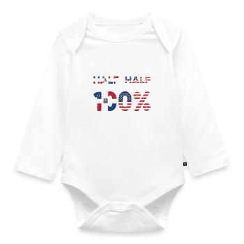 Dominikanische amerikanische Patriotin USA - Baby Bio-Langarm-Body - Weiß - Vorne