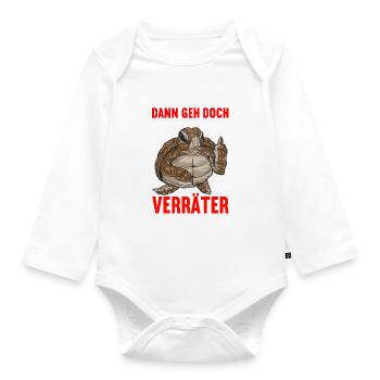 Abschiedsgeschenk Kollege Jobwechsel - Baby Bio-Langarm-Body - Weiß - Vorne