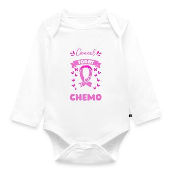 Breast Cancer Awareness Week Breast Cancer Ribbon - Organic Longsleeve Baby Bodysuit - white - Front