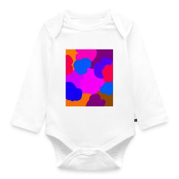 Clouds - Organic Longsleeve Baby Bodysuit - white - Front