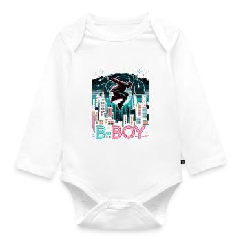 Breakdance Breakdancer Breakdance Enfants - Body Bébé bio manches longues - blanc - Devant