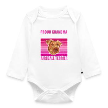 Airedale Terrier Gifts - Baby Bio-Langarm-Body - Weiß - Vorne
