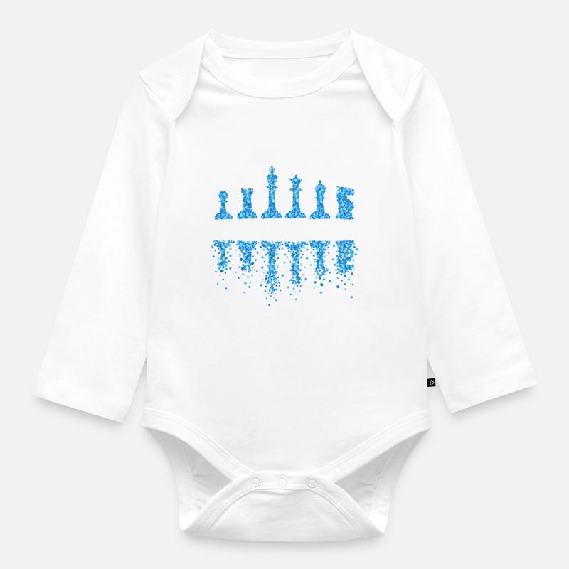 Chess Master Chess Chess Player Checkmate - Organic Longsleeve Baby Bodysuit - white