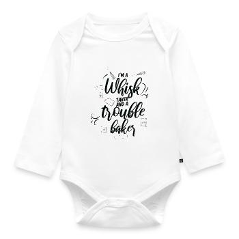 I'm a whisk wielder and a - Organic Longsleeve Baby Bodysuit - white - Front