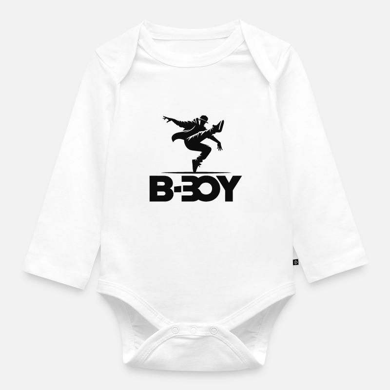Breakdance Breakdancer Breakdance Enfants - Body Bébé bio manches longues - blanc