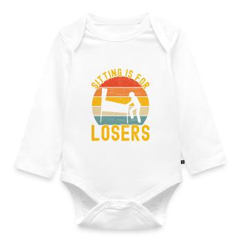 Pinball Flipper - Organic Longsleeve Baby Bodysuit - white - Front