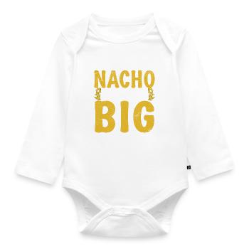 Big Brother Gift - Baby Bio-Langarm-Body - Weiß - Vorne