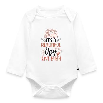 LD Labour And Delivery Nurse - Organic Longsleeve Baby Bodysuit - white - Front