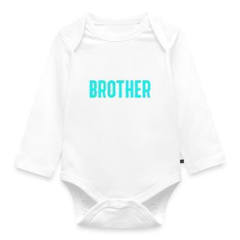 Brother Gifts - Baby Bio-Langarm-Body - Weiß - Vorne