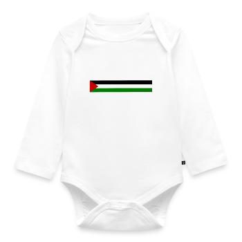 Free palestine - Body Bébé bio manches longues - blanc - Devant