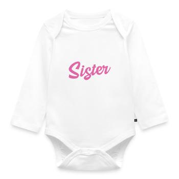 Little Brother Gifts - Organic Longsleeve Baby Bodysuit - white - Front