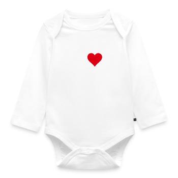 Ich liebe Pakistan Herz Pakistanisches Geschenk - Baby Bio-Langarm-Body - Weiß - Vorne