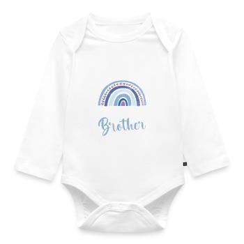 Cadeaux du frère du milieu - Body Bébé bio manches longues - blanc - Devant
