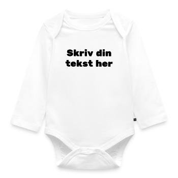 Schreiben Sie hier Ihren Text - Baby Bio-Langarm-Body - Weiß - Vorne