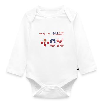 Halb Nordirland Nordirland Amerikaner USA - Baby Bio-Langarm-Body - Weiß - Vorne