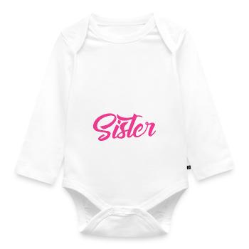 Sister Gifts - Baby Bio-Langarm-Body - Weiß - Vorne