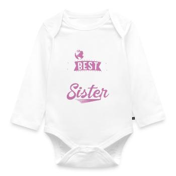 Cadeaux Petite Soeur - Body Bébé bio manches longues - blanc - Devant