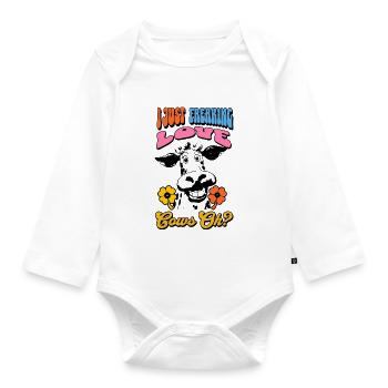 Cow Cows - Organic Longsleeve Baby Bodysuit - white - Front