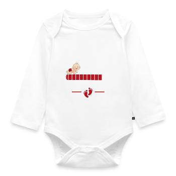 Cadeau Tonton Annonce Grossesse Futur Oncle 2024 - Body Bébé bio manches longues - blanc - Devant