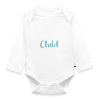 Cadeau enfant le plus jeune - Body Bébé bio manches longues - blanc - Devant