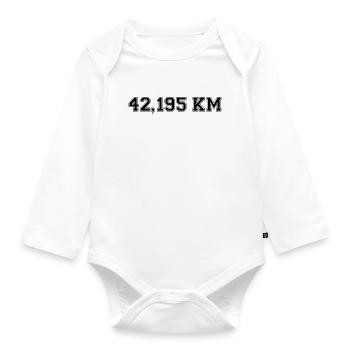 Marathon - Baby Bio-Langarm-Body - Weiß - Vorne