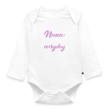 Cadeaux Nana - Body Bébé bio manches longues - blanc - Devant