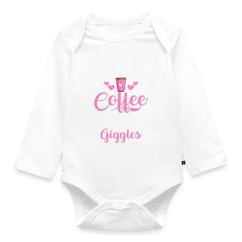 Granddaughter Gifts - Organic Longsleeve Baby Bodysuit - white - Front
