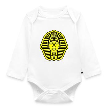 Pharaoh's Skull - Organic Longsleeve Baby Bodysuit - white - Front