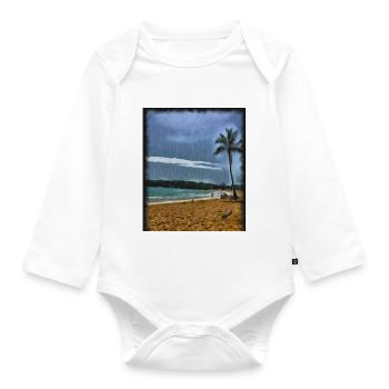 Relaxation - Organic Longsleeve Baby Bodysuit - white - Front
