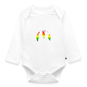 Gay Pride Lesbian Wedding 2024 Gay Marriage - Organic Longsleeve Baby Bodysuit - white - Front