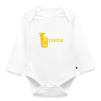 Tuba Tubist - Baby Bio-Langarm-Body - Weiß - Vorne