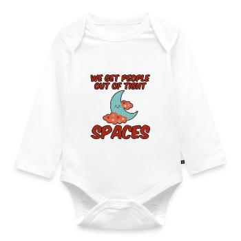 We Get People Out Of Tight Spaces 4 - Organic Longsleeve Baby Bodysuit - white - Front