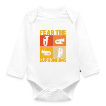 Euphonium Euphonist - Baby Bio-Langarm-Body - Weiß - Vorne