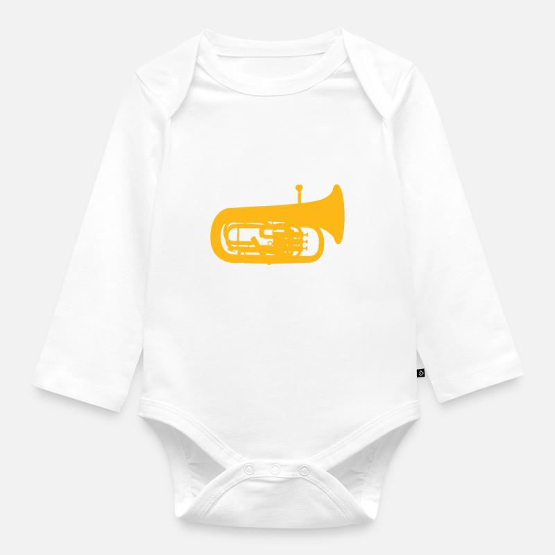Euphonium Euphonist - Baby Bio-Langarm-Body - Weiß