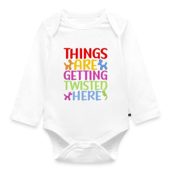 Balloon Animal Balloon Twisting - Organic Longsleeve Baby Bodysuit - white - Front