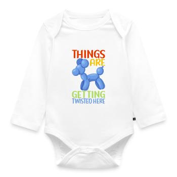 Balloon Animal Balloon Twisting - Organic Longsleeve Baby Bodysuit - white - Front