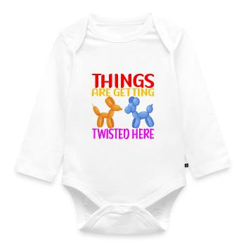 Balloon Animal Balloon Twisting - Organic Longsleeve Baby Bodysuit - white - Front