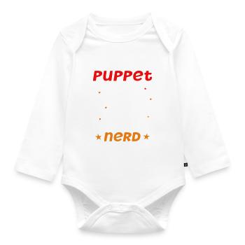 Puppenspieler Puppenspiel Marionette Bauchredner - Baby Bio-Langarm-Body - Weiß - Vorne