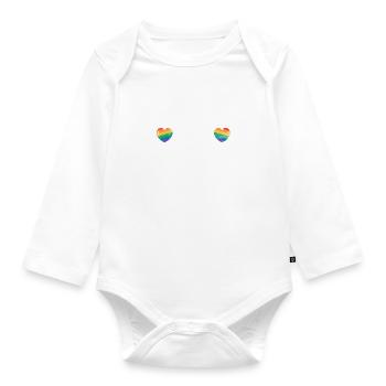 Gay Gifts - Organic Longsleeve Baby Bodysuit - white - Front