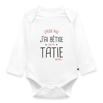 I can't I messed up with Auntie's favorite - Organic Longsleeve Baby Bodysuit - white - Front