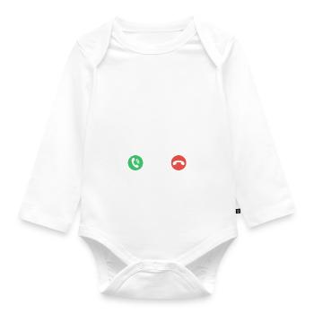 Cruise Crew is calling and I must go - Organic Longsleeve Baby Bodysuit - white - Front