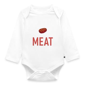 Grillades Barbecue Grillades - Body Bébé bio manches longues - blanc - Devant