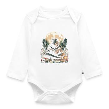 Werewolf Storyteller - Organic Longsleeve Baby Bodysuit - white - Front