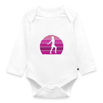 Stepptanz Stepptänzer - Baby Bio-Langarm-Body - Weiß - Vorne