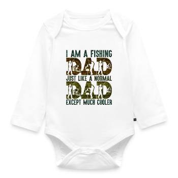fisch, fisch, angeln, see, meer, angeln, fauna, exotisch - Baby Bio-Langarm-Body - Weiß - Vorne