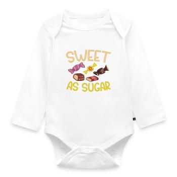 Candy Gift - Organic Longsleeve Baby Bodysuit - white - Front