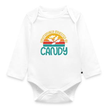 Candy Gift - Organic Longsleeve Baby Bodysuit - white - Front