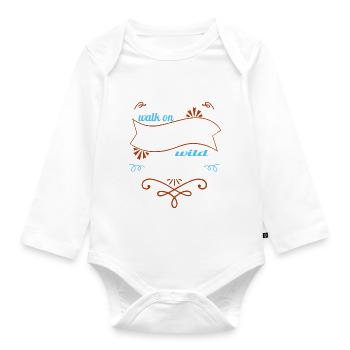 Awesome Joke Camping Camping Drôle Tshirt Geek - Body Bébé bio manches longues - blanc - Devant