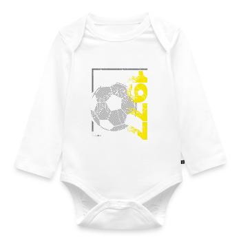 Limited Edition 1977 Limited Edition Fußball - Baby Bio-Langarm-Body - Weiß - Vorne
